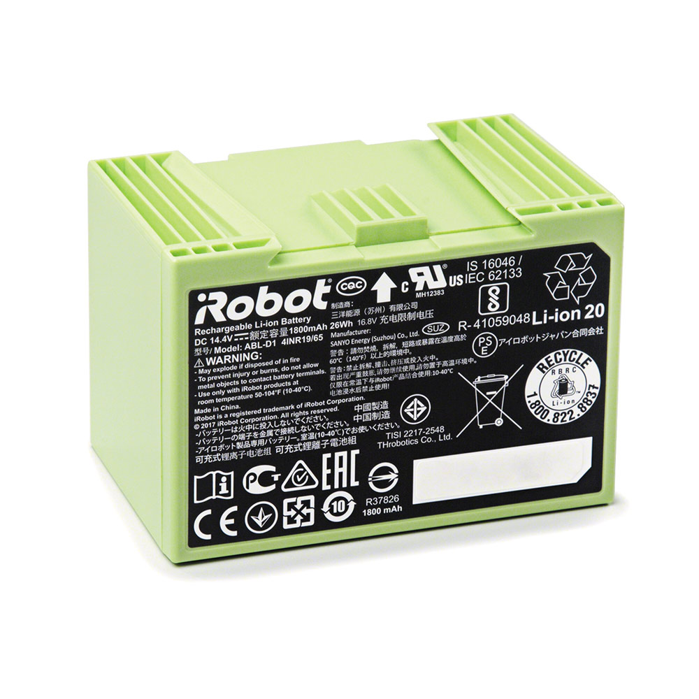 Аккумуляторная батарея Li-ion ,1800 mAh, Roomba, салатовая серии e, i